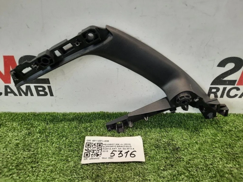 Supporto Bracciolo Porta ANT SX 4911-00129538 Peugeot 208 I 2012