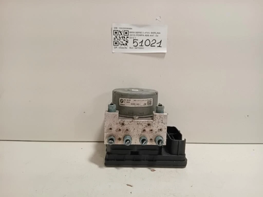 Pompa ABS ANT 10022006494 Bmw Serie 3 F30 Berlina 2012
