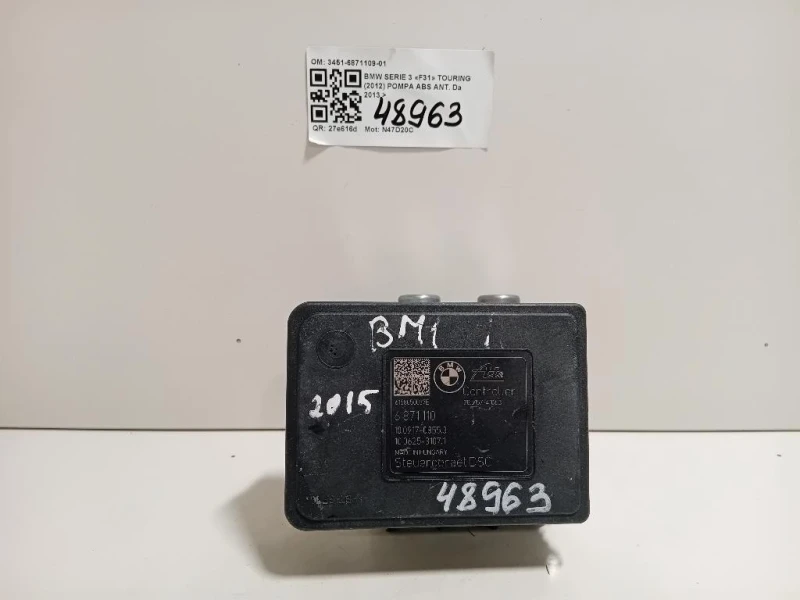 Pompa ABS ANT 3451-6871109-01 Bmw Serie 3 F31 Touring 2012