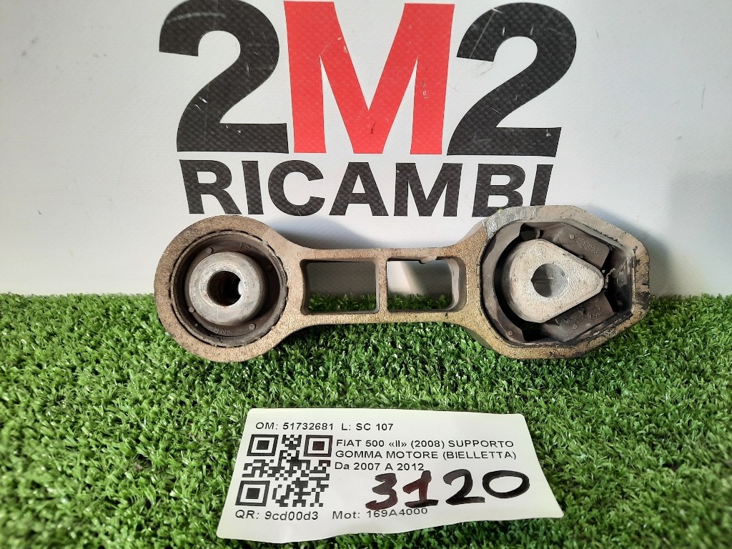 Supporto Gomma Motore Bielletta 51732681 Fiat 500 II 2008