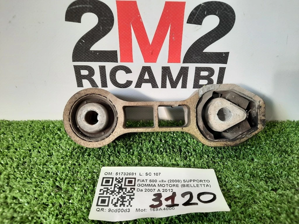 Supporto Gomma Motore Bielletta 51732681 Fiat 500 II 2008