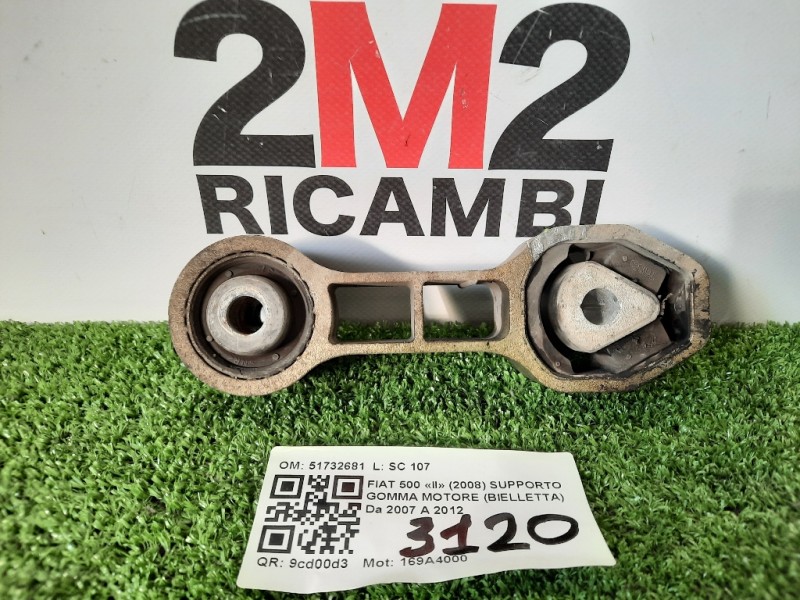Supporto Gomma Motore Bielletta 51732681 Fiat 500 II 2008