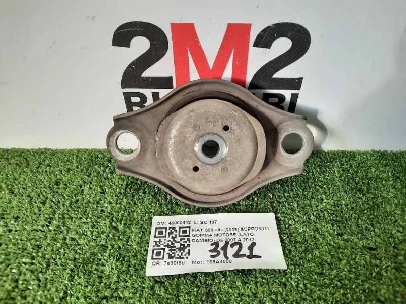 Supporto Gomma Motore LATO Cambio 46800412 Fiat 500 II 2008