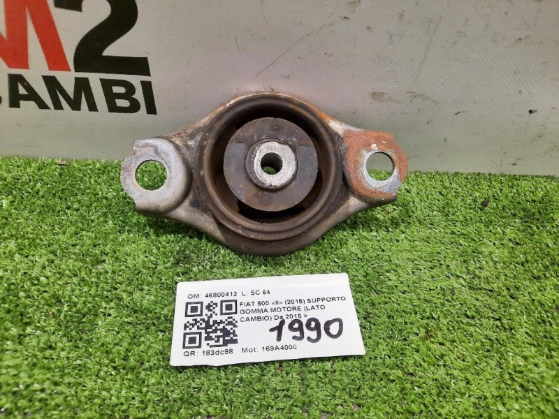 Supporto Gomma Motore LATO Cambio 46800412 Fiat 500 II 2015