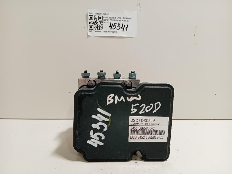 Pompa ABS ANT 34516856841-01 Bmw Serie 5 F10 Berlina 2012