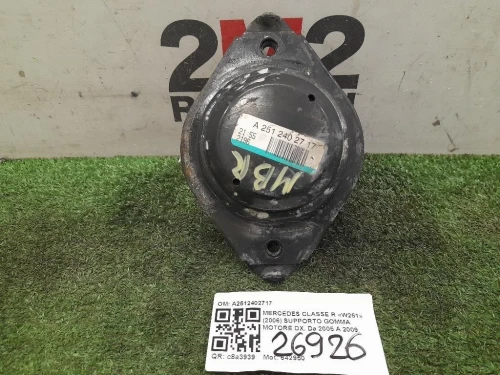 Supporto Gomma Motore DX A2512402717 Mercedes Classe R W251 2006