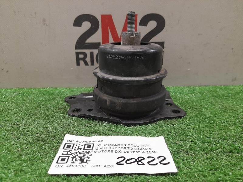 Supporto Gomma Motore DX 6Q0199262AF Volkswagen POLO IV 2002