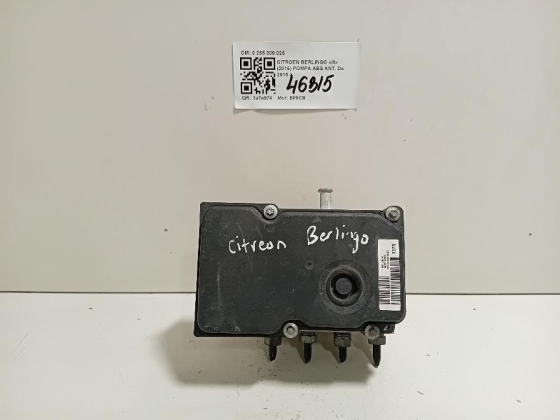 Pompa ABS ANT 9801127580 Citroen Berlingo III 2015