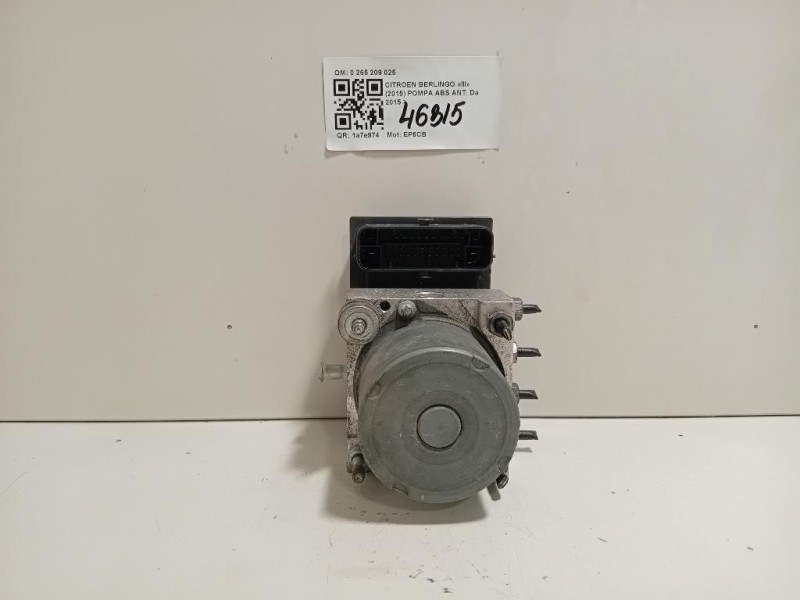 Pompa ABS ANT 9801127580 Citroen Berlingo III 2015