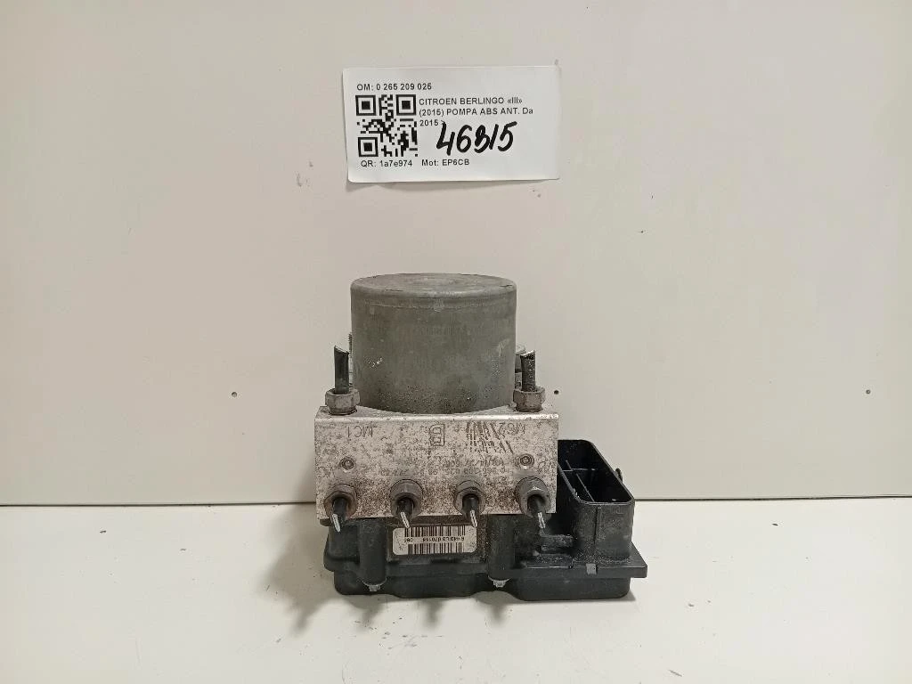Pompa ABS ANT 9801127580 Citroen Berlingo III 2015
