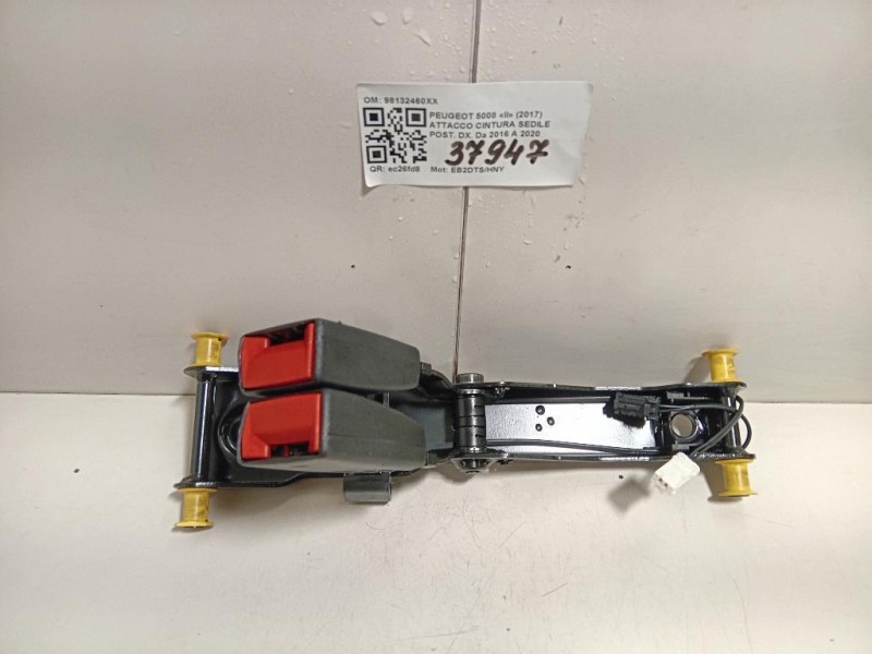 Attacco Cintura Sedile Centrale POST 98132460XX Peugeot 5008 II 2017