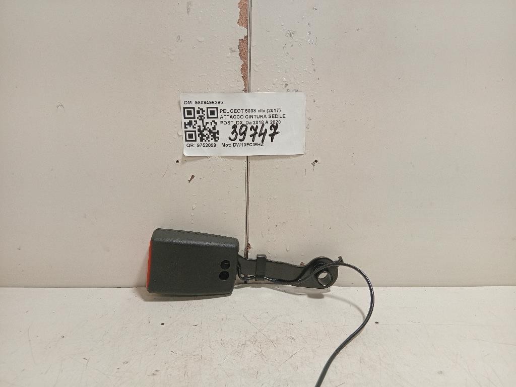 Attacco Cintura Sedile POST DX 9809496280 Peugeot 5008 II 2017