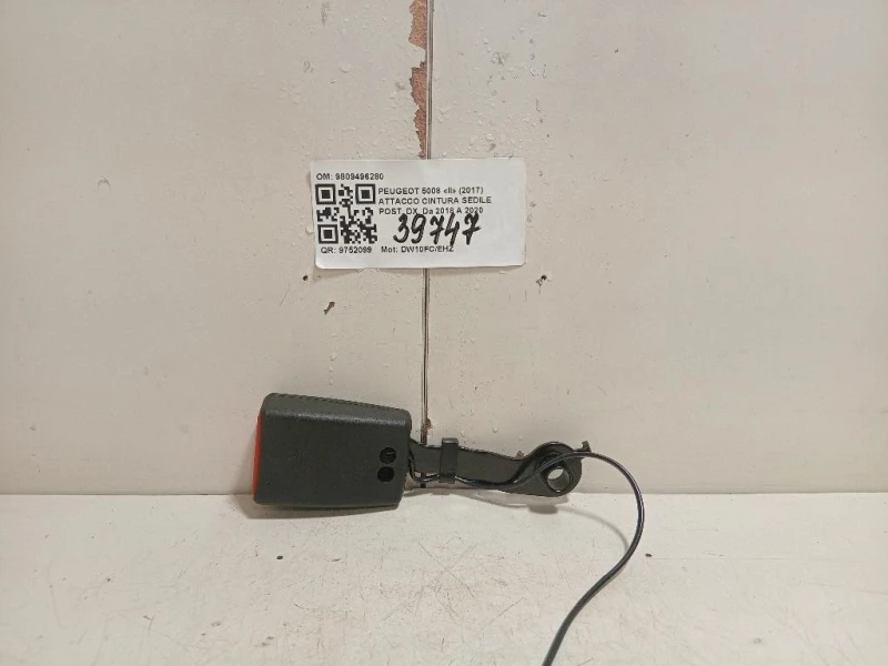 Attacco Cintura Sedile POST DX 9809496280 Peugeot 5008 II 2017