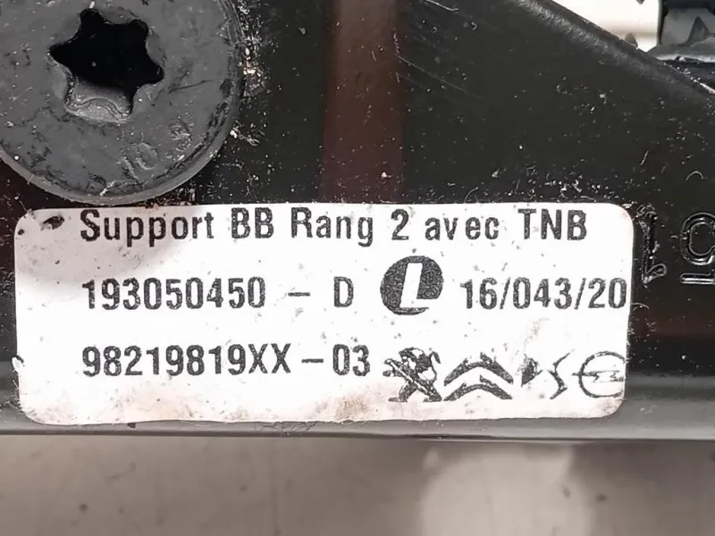 Attacco Cintura Sedile Centrale POST 193050450 Opel Combo E 2018