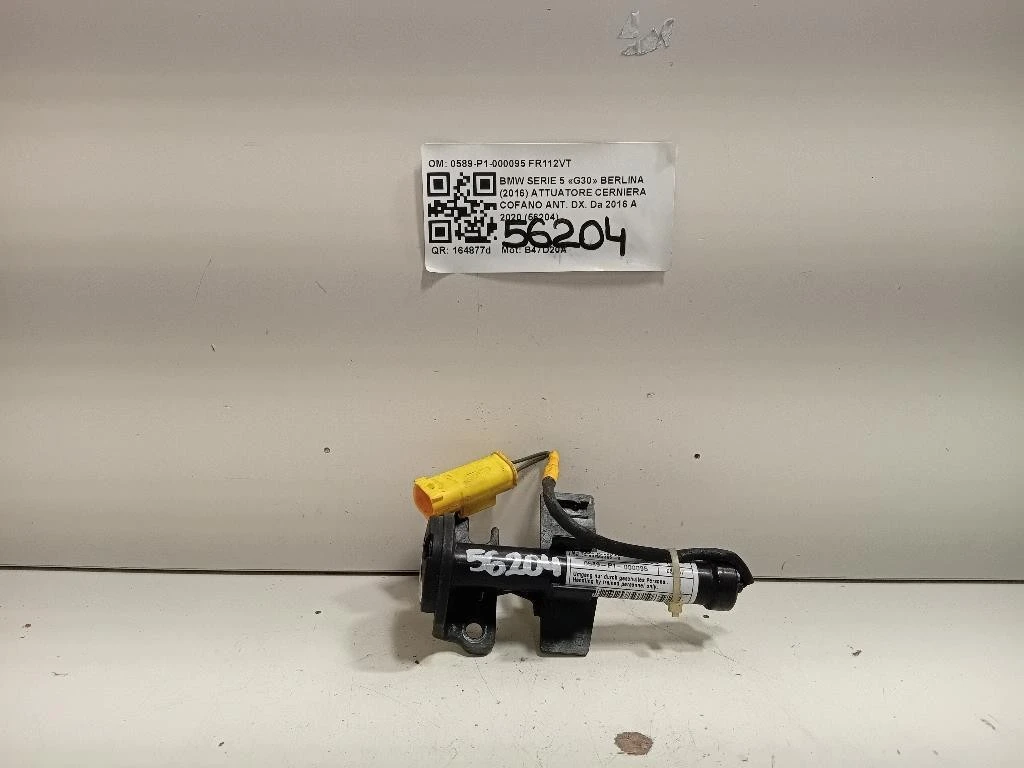 Attuatore Cerniera Cofano ANT DX 0589-P1-000095 Bmw Serie 5 G30 Berlina 2016