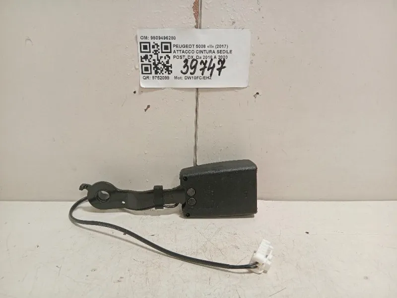 Attacco Cintura Sedile POST DX 9809496280 Peugeot 5008 II 2017