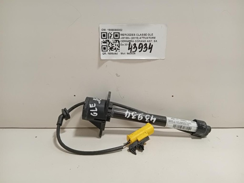Attuatore Cerniera Cofano ANT SX 1669060002 Mercedes Classe GLE W166 2015