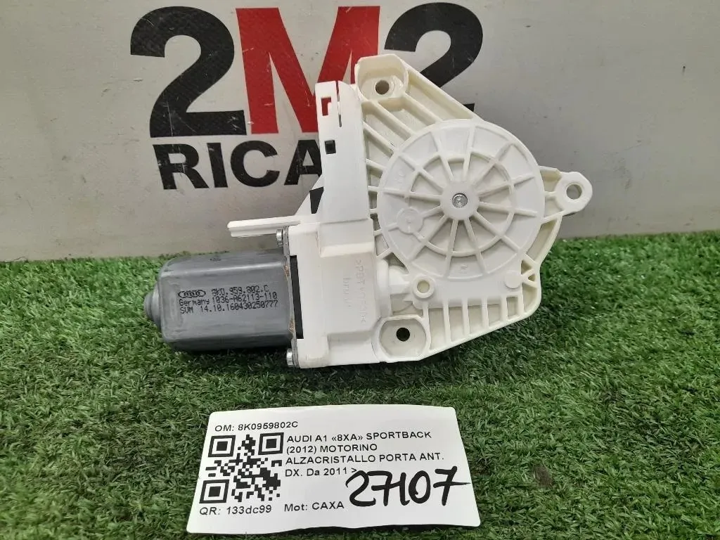 Motorino Alzacristallo Porta ANT DX 8K0959802C Audi A1 8XA Sportback 2012