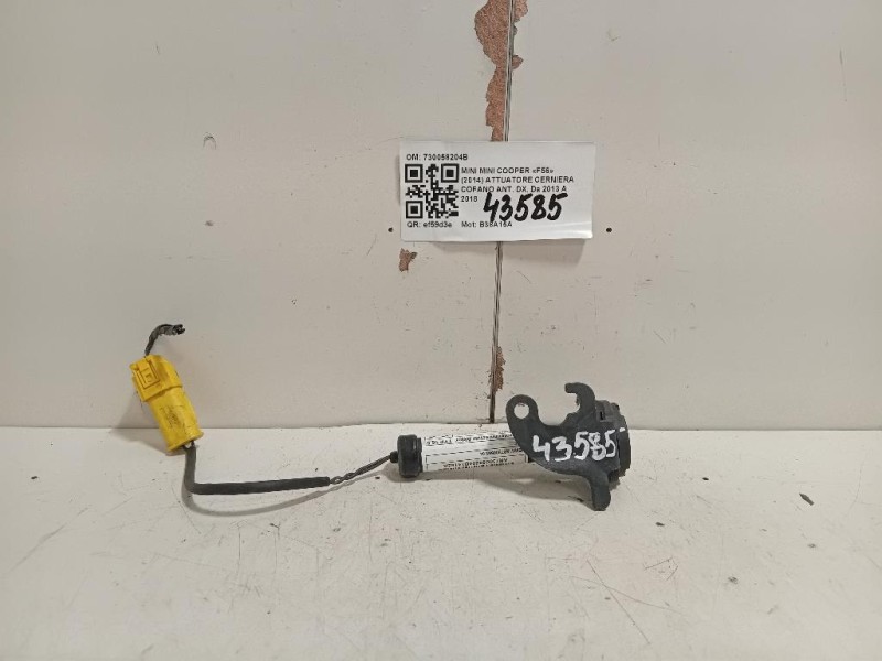 Attuatore Cerniera Cofano ANT DX 730058204B Mini MINI Cooper F56 2014