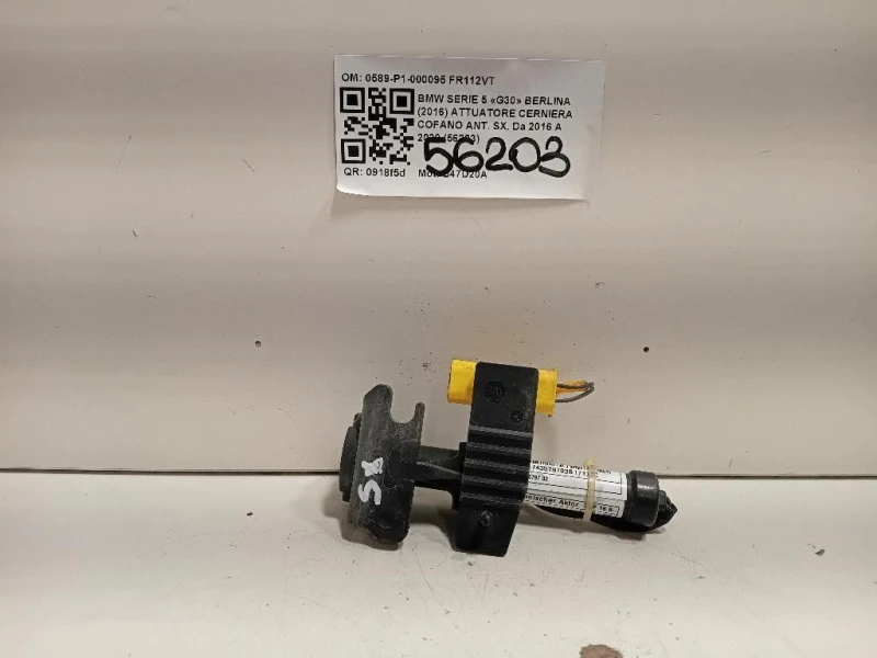 Attuatore Cerniera Cofano ANT SX 0589-P1-000095 Bmw Serie 5 G30 Berlina 2016