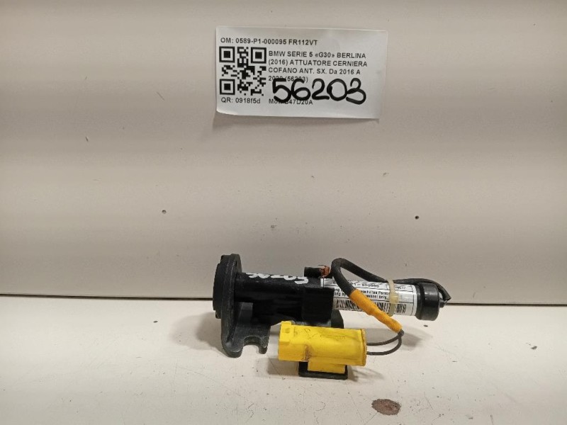 Attuatore Cerniera Cofano ANT SX 0589-P1-000095 Bmw Serie 5 G30 Berlina 2016