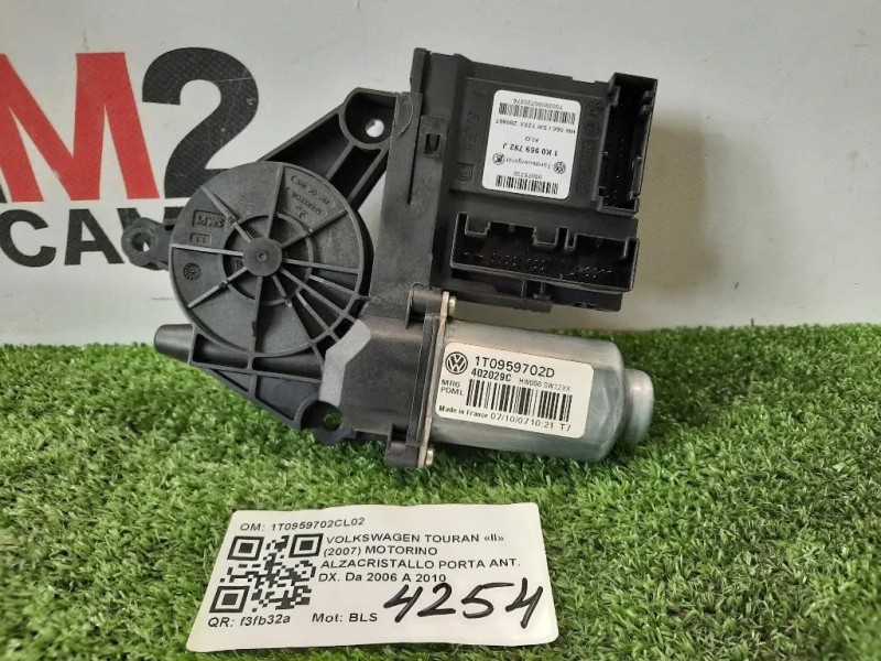 Motorino Alzacristallo Porta ANT DX 1T0959702CL02 Volkswagen Touran II 2007