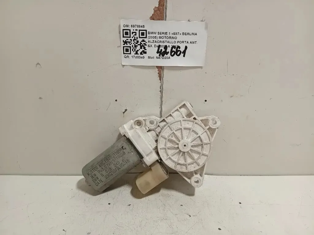 Motorino Alzacristallo Porta ANT SX 6978845 Bmw Serie 1 E87 Berlina 2005