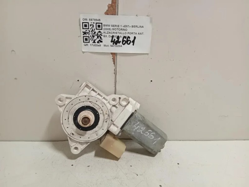 Motorino Alzacristallo Porta ANT SX 6978845 Bmw Serie 1 E87 Berlina 2005