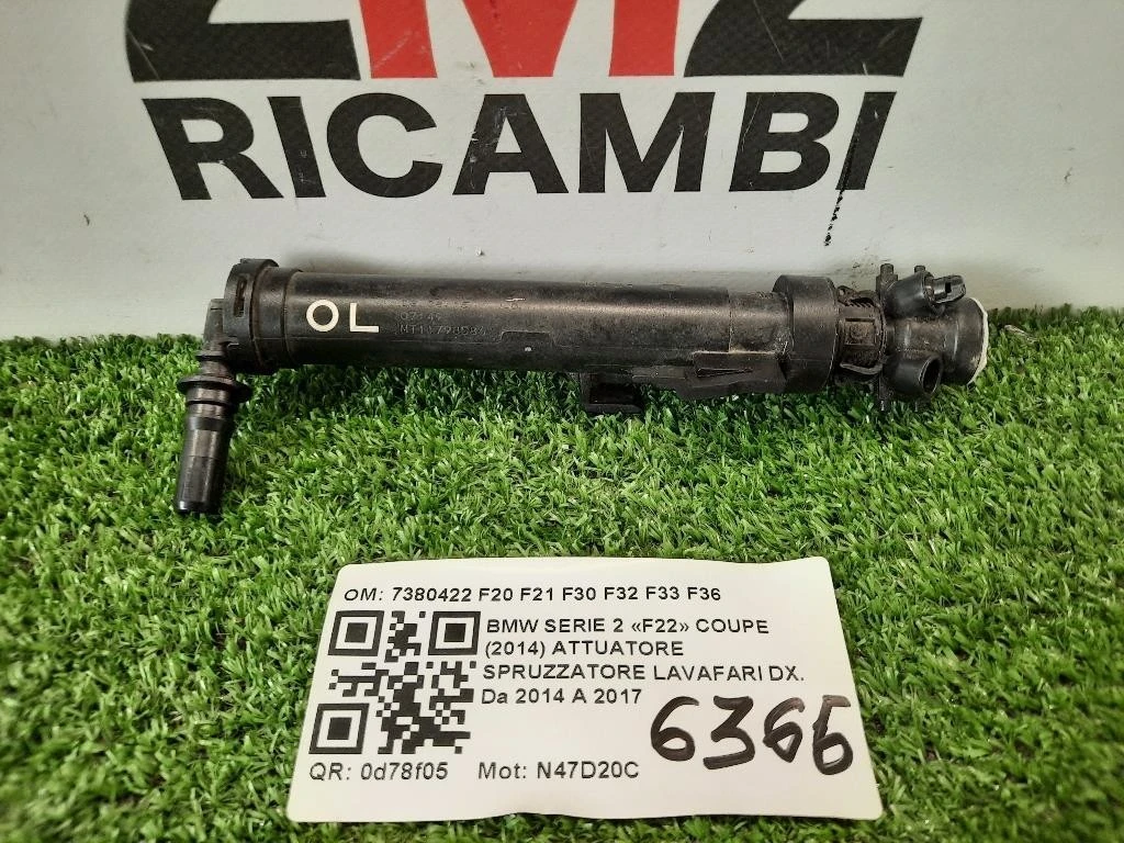 Attuatore Spruzzatore Lavafari DX 7380422 F20 F21 F30 F32 F33 F36 Bmw Serie 2 F22 Coupe 2014