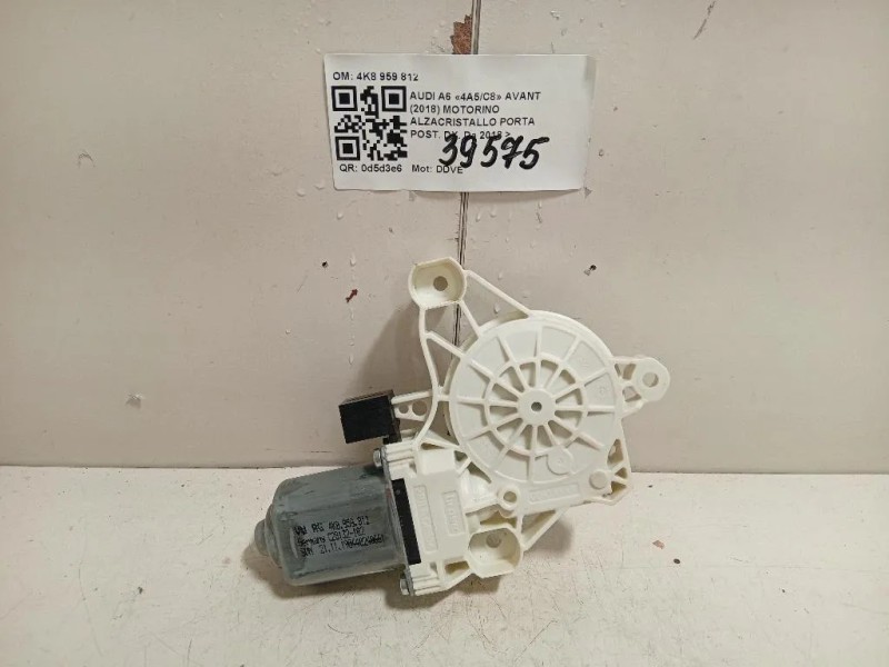 Motorino Alzacristallo Porta POST DX 4K8 959 812 Audi A6 4a5c8 Avant 2018