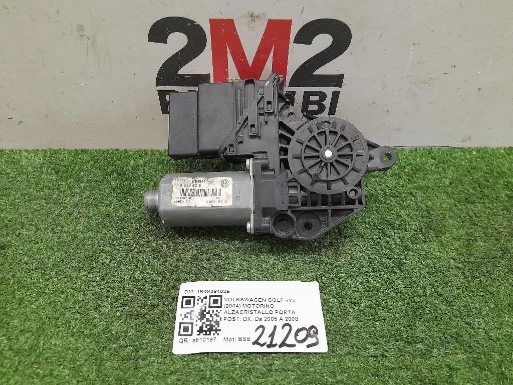 Motorino Alzacristallo Porta POST DX 1K4839402E Volkswagen GOLF V 2004
