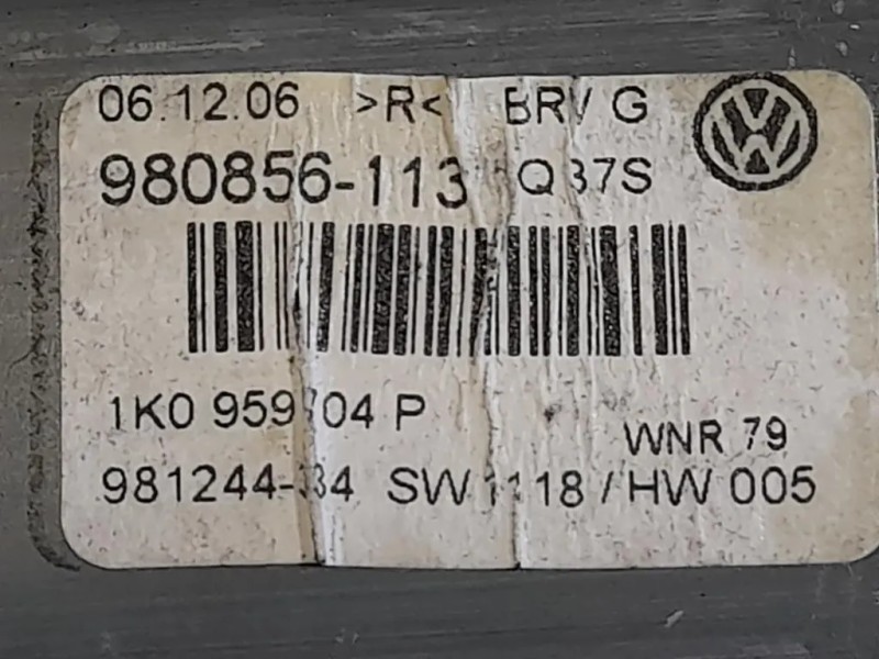 Motorino Alzacristallo Porta POST DX 1K0959704P Volkswagen Passat V 2005