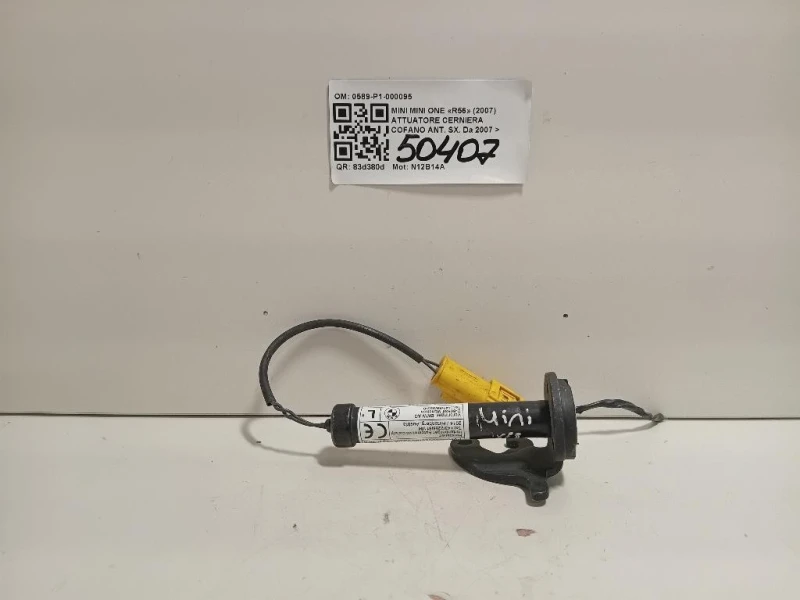 Attuatore Cerniera Cofano ANT SX 0589-P1-000095 Mini MINI ONE R56 2007