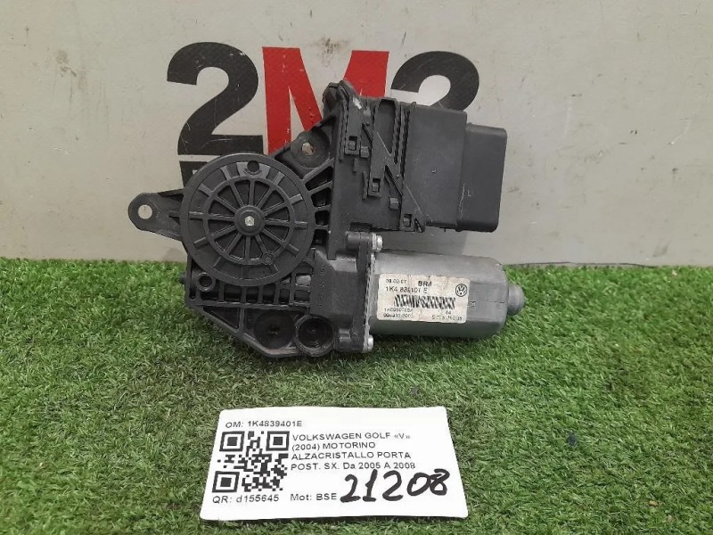 Motorino Alzacristallo Porta POST SX 1K4839401E Volkswagen GOLF V 2004
