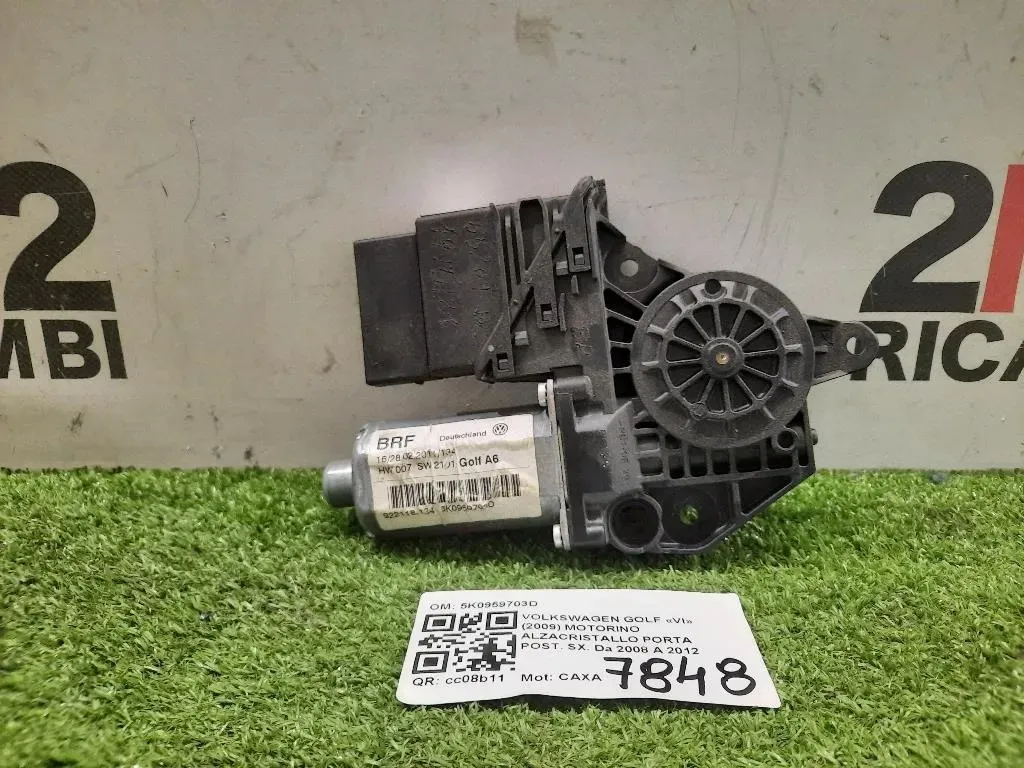 Motorino Alzacristallo Porta POST SX 5K0959703D Volkswagen GOLF VI 2009