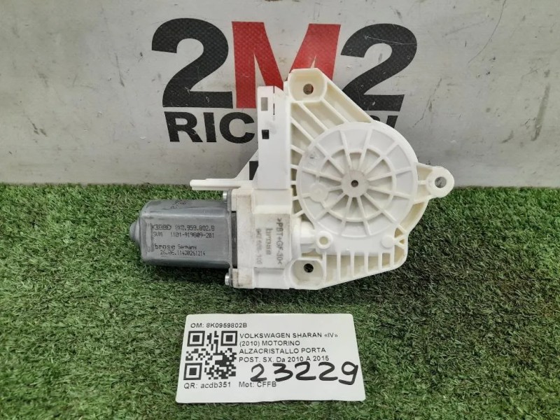 Motorino Alzacristallo Porta POST SX 8K0959802B Volkswagen Sharan IV 2010