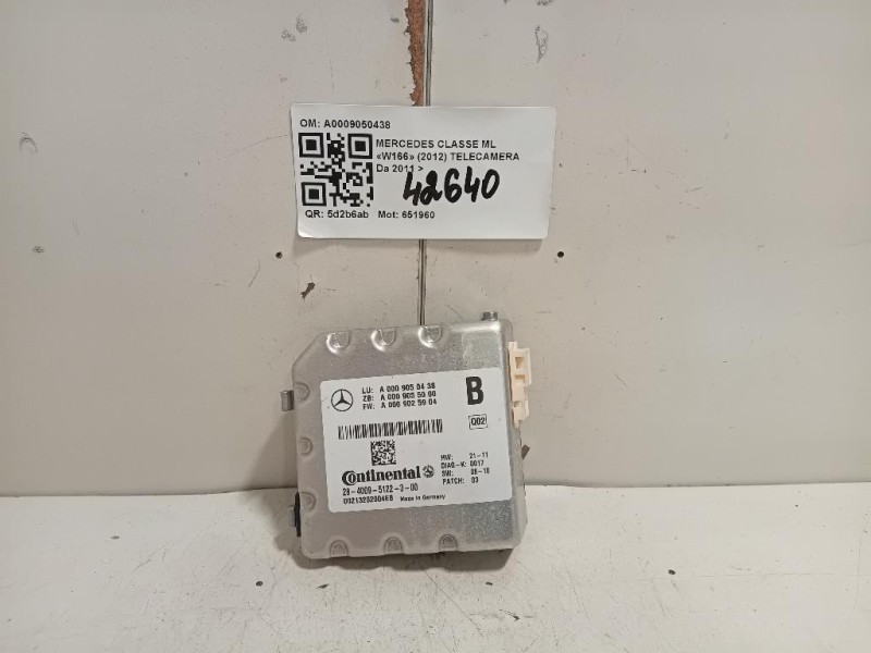Telecamera A0009050438 Mercedes Classe ML W166 2012