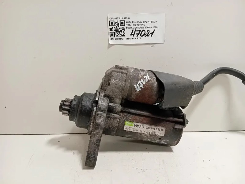 Motorino Avviamento 02Z 911 023 G Audi A3 8PA Sportback 2004