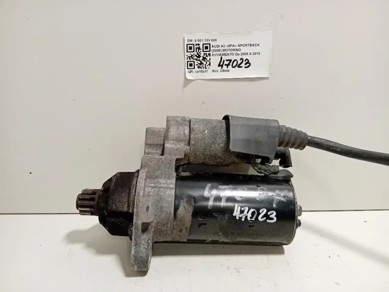 Motorino Avviamento 0 001 123 038 Audi A3 8PA Sportback 2008