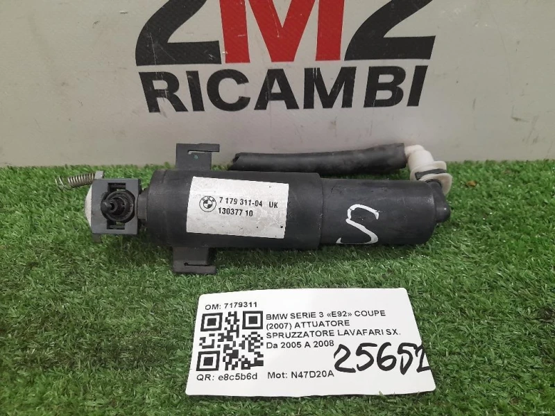 Attuatore Spruzzatore Lavafari SX 7179311 Bmw Serie 3 E92 Coupe 2007