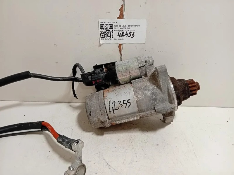 Motorino Avviamento 02Z 911 024 B Audi A3 8VA Sportback 2012
