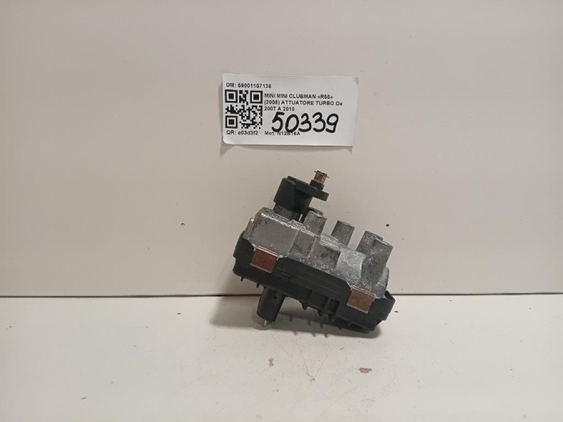 Attuatore Turbo 59001107138 Mini MINI Clubman R55 2008