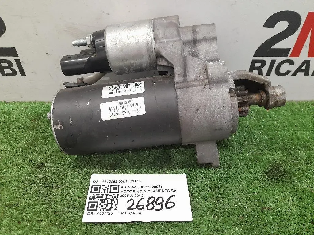 Motorino Avviamento 1115082 03L911021H Audi A4 8K2 2008
