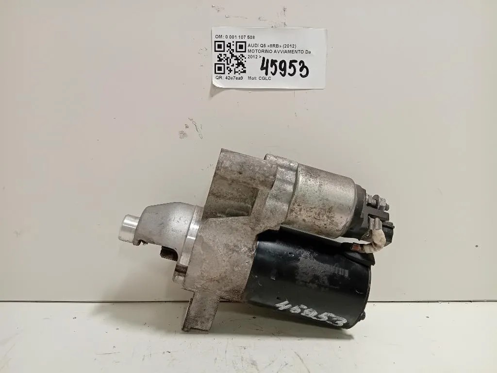 Motorino Avviamento 0 001 107 508 Audi Q5 8RB 2012