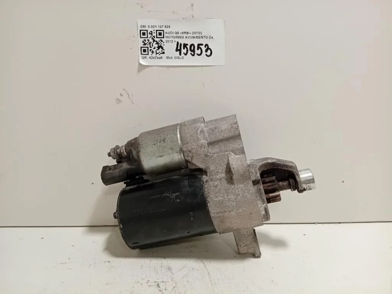 Motorino Avviamento 0 001 107 508 Audi Q5 8RB 2012