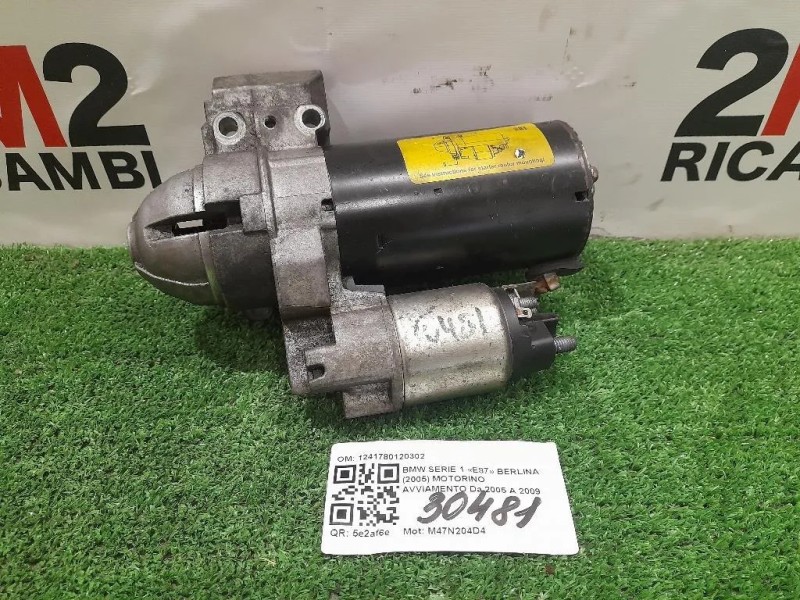 Motorino Avviamento 1241780120302 Bmw Serie 1 E87 Berlina 2005