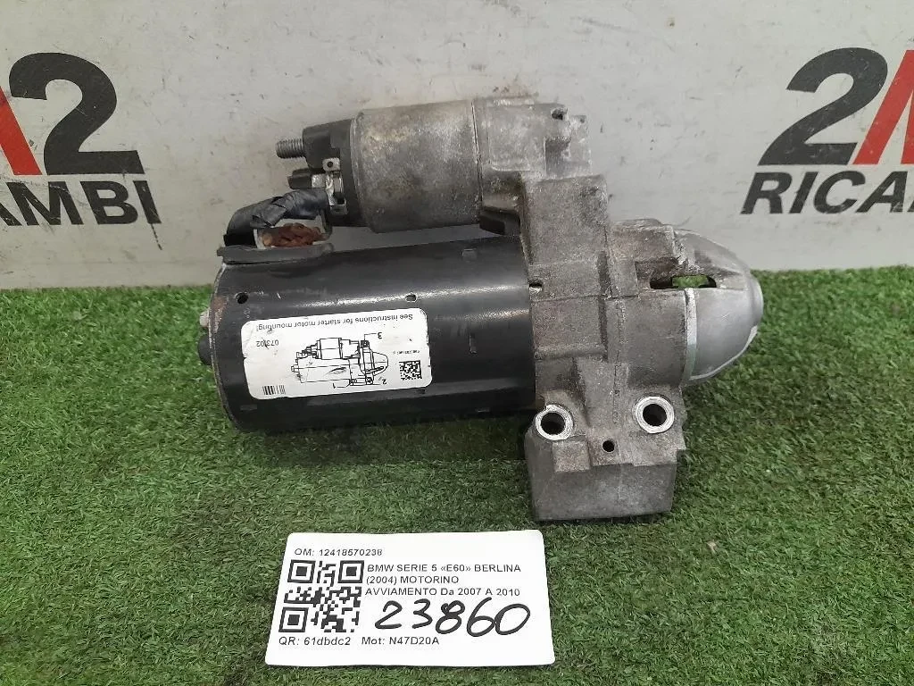 Motorino Avviamento 12418570238 Bmw Serie 5 E60 Berlina 2004