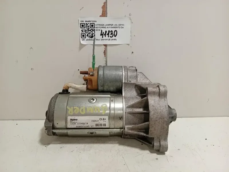 Motorino Avviamento 9646972280 Citroen Jumper III 2014
