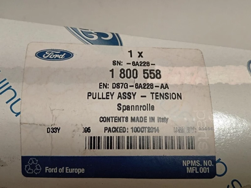 Tendicinghia Accessori AC 1800558 Ford C-max III 2011