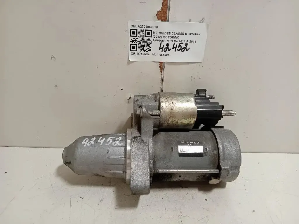 Motorino Avviamento A2709060026 Mercedes Classe B W246 2012